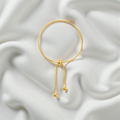 Gold Sliding Bracelet – Minimalist Adjustable Jewelry
